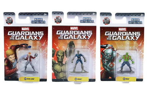 3 Figuras Nano Metalfigs Marvel Guardianes De La Galaxia 