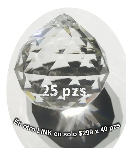 Esfera De Cristal 2.5 Cm Cortina, Candil, Tira Promocion