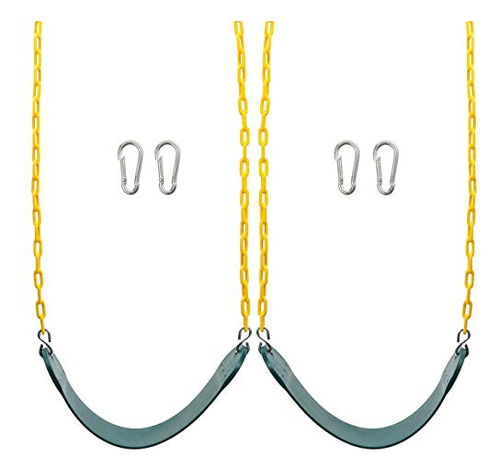 Juego De 2 Asientos De Columpios Resistentes Con Cadena