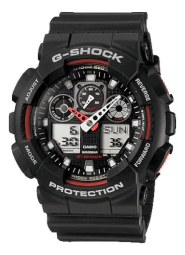 Casio G-shock - Reloj De Pulsera Para Hombre Negro-rojo