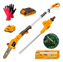 Comprar Motosierra Ingco 20v + Desbrozadora Jardinería 1bat + Guante