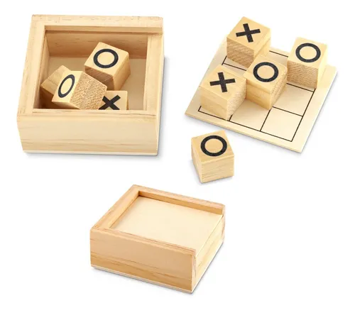 Juego Triqui Box Eco Tablero En Madera Juego De Mesa