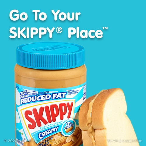 Skippy Creamy Peanut Butter Spread 25% Less Fat Importada