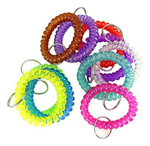 Llavero Espiral Flexible - Pack 10 Colores Variados