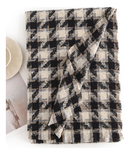 Bufanda Pashmina Para Dama Pata De Gallo Calientita