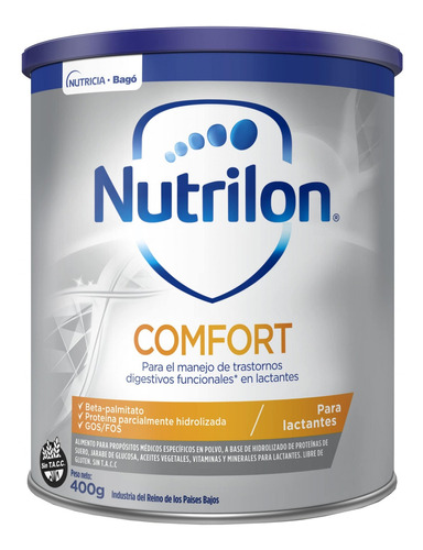Imagen 1 de 2 de Leche de fórmula en polvo Nutricia Bagó Nutrilon Comfort  en lata  de 400g - 0 meses 2 años