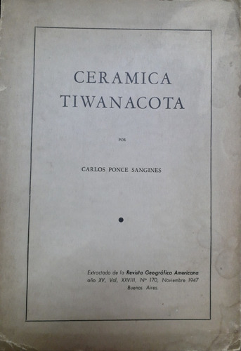 2312. Cerámica Tiwanacota - Ponce Sangines, Carlos