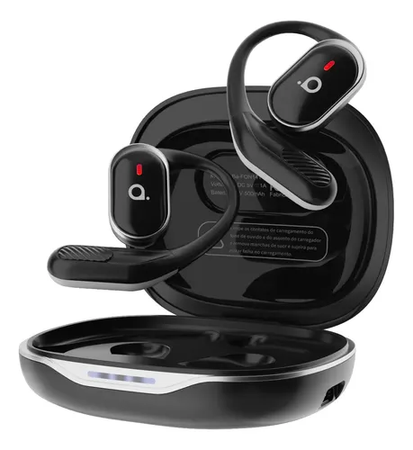 Basike Fone de Ouvido Bluetooth Esportivo TWS Preto Clássico - Fones com Conexão Rápida, 60h Bateria, IPX5 à Prova d'Água para Academia, Corrida, Treinos