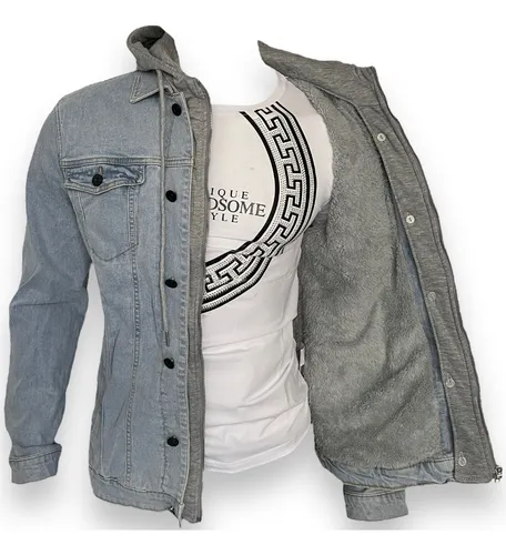 Chamarra de mezclilla con forro de borrega new arrivals