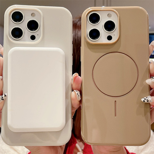 Funda Magnética De Carga Inalámbrica De Círculo Delgado Para Apple Phone