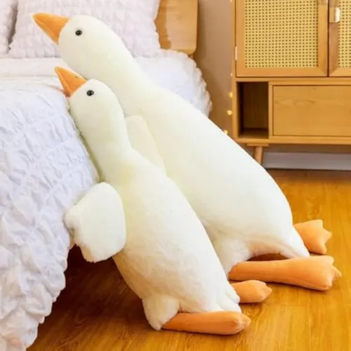 A Peluche De Ganso Grande, Peluche Súper Suave, Blanco, 60