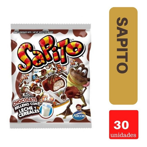 Imagen 1 de 1 de Chocolate Sapito Bolsa Con 30 Unidades