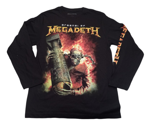 Megadeth Arsenal Off Polera Manga Larga S/m Blackside Enviog