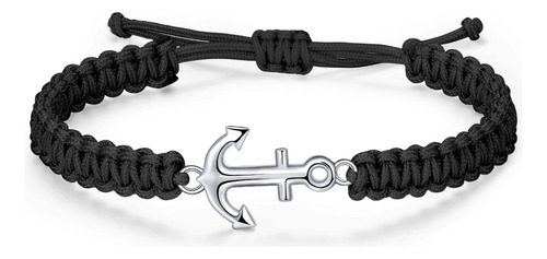 Jendear Shine Pulsera De Ancla Para Hombres, Pulsera De Cuer