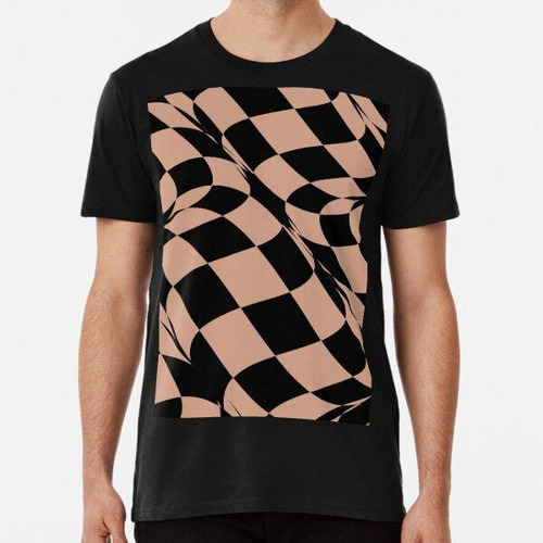 Remera Medium Pink And Black Retro Checkerboard Pattern Pair