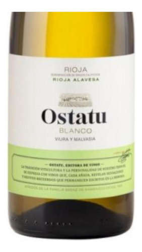 Pack De 12 Vino Blanco Ostatu Viura Y Malvasia 750 Ml