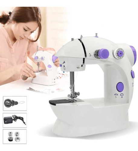 Maquina De Costura Portatil Pedal Mini De Mesa 127/220V