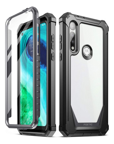 Funda Para Moto G Fast - Transparente/negra