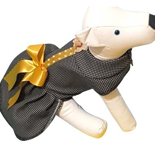 Roupa Pet - Vestido Tweed Tam 2 - Roupinha Cachorro Moda Pet