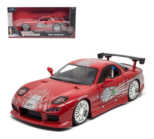 Miniatura Carro Mazda Rx-7 Dom Velozes E Furiosos 1/24 Jada Cor Vermelho