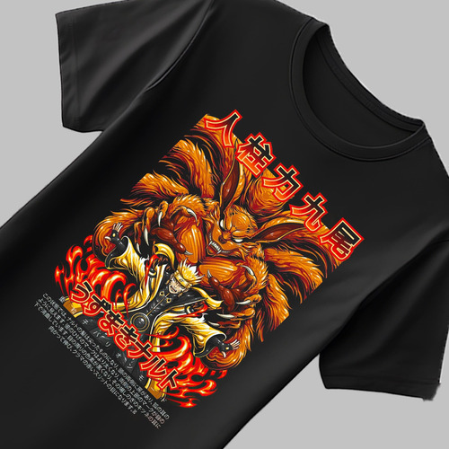 Playera Anime Naruto Kurama Naruto Cuello Redondo