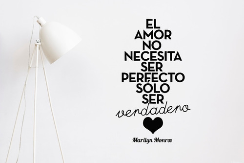 Vinilo Frase El Amor Decoracion Pared Hogar 60x40