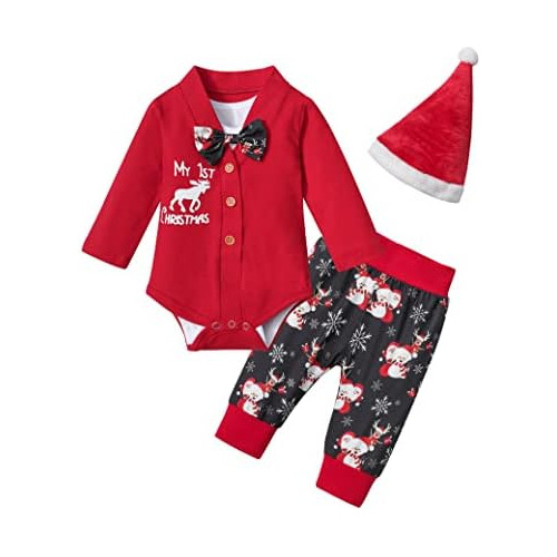 Conjunto De Ropa De Navidad Bebés Niños, Mi Primer Co...