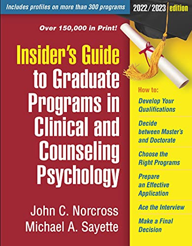 Book : Insiders Guide To Graduate Programs In Clinical And.