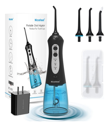 Cordless Water Flosser Teeth Cleaner, Nicefeel 300ml Portabl