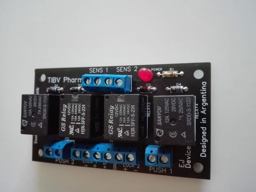 Imagen 3 de 3 de Control De Puertas Exclusa Para Puerta Doble. Relé Esclusas