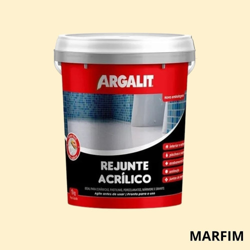 Rejunte Acrílico Para Piso E Azuleijo Impermeavél 1kg  Elit