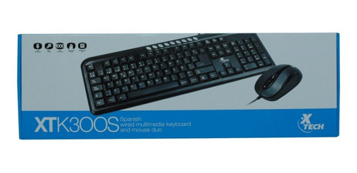 Combo Teclado Y Mouse Usb Multimedia Xtech Xtk-300s Nuevo