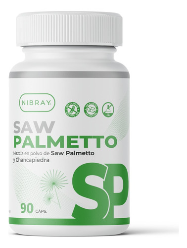 Saw Palmetto Con Chancapiedra 90 Cápsulas Nibray