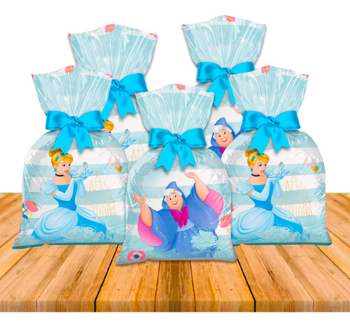 12 Sacolas Lembrancinhas Surpresa Cinderela Decoração Festa