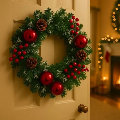 Guirlanda Natal Decoração Porta Grande Aramada Enfeite Luxo