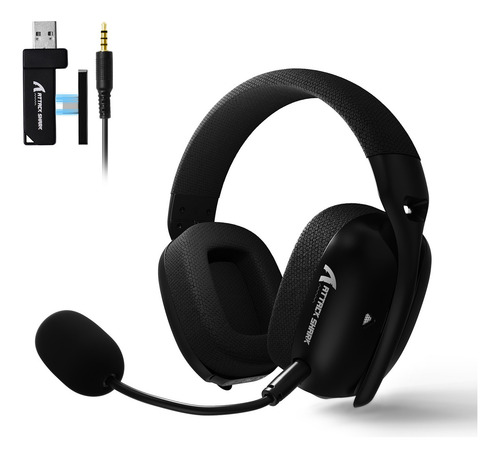 Auriculares Inalámbricos Para Juegos Attack Shark L80 Pro Color Negro