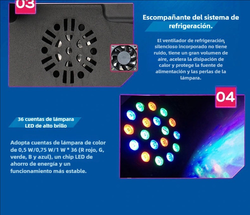 4 Cañon De Leds 36x1 Rgb Audio Rítmico