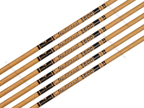 Flecha Gold Tip Traditional 500 Completa Arqueria X 3 Unid