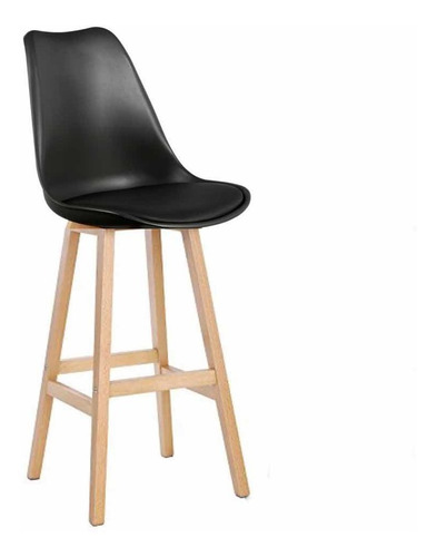 Silla De Bar De Diseño Negra Cod 128-3r