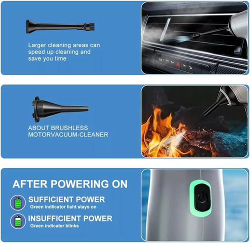 Aspiradora De Mano Portatil Para Autos Y Hogar Recargable