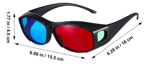 5 Pares De Gafas De Cine 3d, Rojas Y Azules,