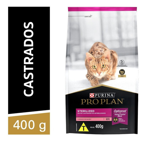 Nestlé Purina Pro Plan  Gatos Castrados Salmão 400g