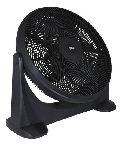 Ventilador de piso FOL FF-2001 negro con 5 aspas, 20" de diámetro