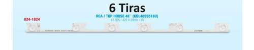 Kit De 6 Tiras Backlight Para Pantallas Rca / Top House 48``