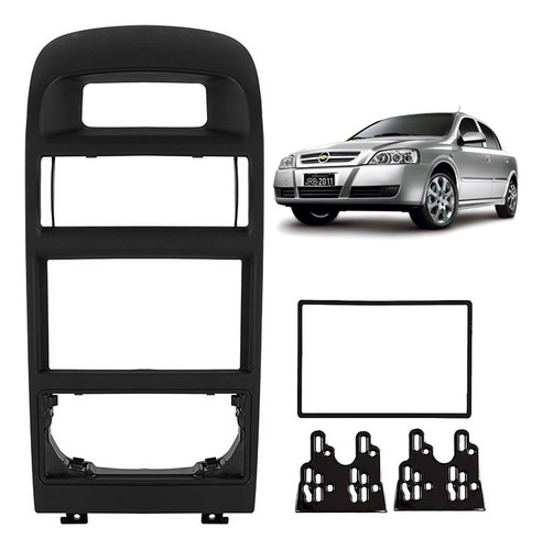 Moldura Painel 2 Din Dvd Preta Astra Ar Digital 1999 À 2012