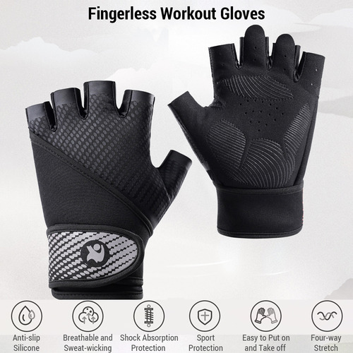 Guantes De Gimnasio Para Hacer Ejercicio, Transpirables Y Si