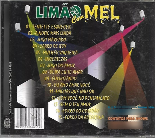 Cd Limão Com Mel De Coração Pra Coração José Augusto Raro