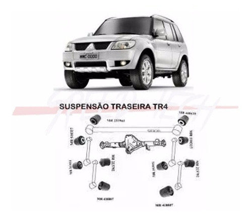 Kit 10 Buchas Braço Traseiro Mitsubishi Pajero Io Tr4