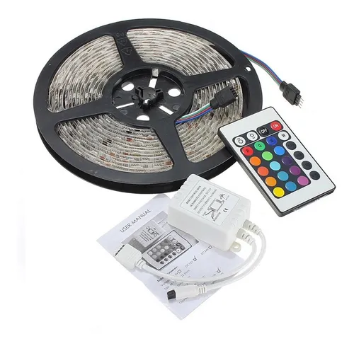 Cinta Led Rgb 5 Metros Blanco Incluye Control / Hb Led