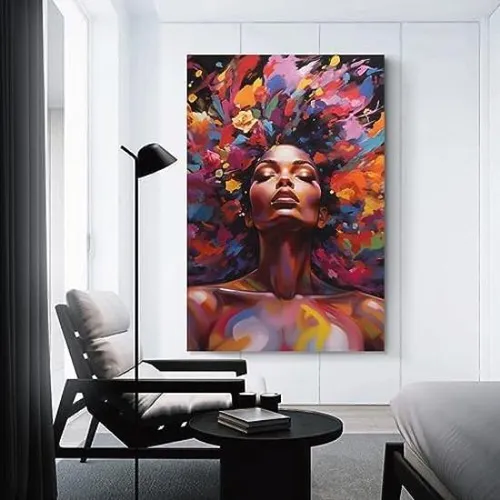 Firedeer Arte De Pared De Mujer Afroamericana, Póster De En